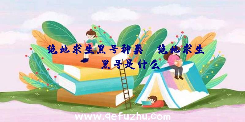 「绝地求生黑号种类」|绝地求生
